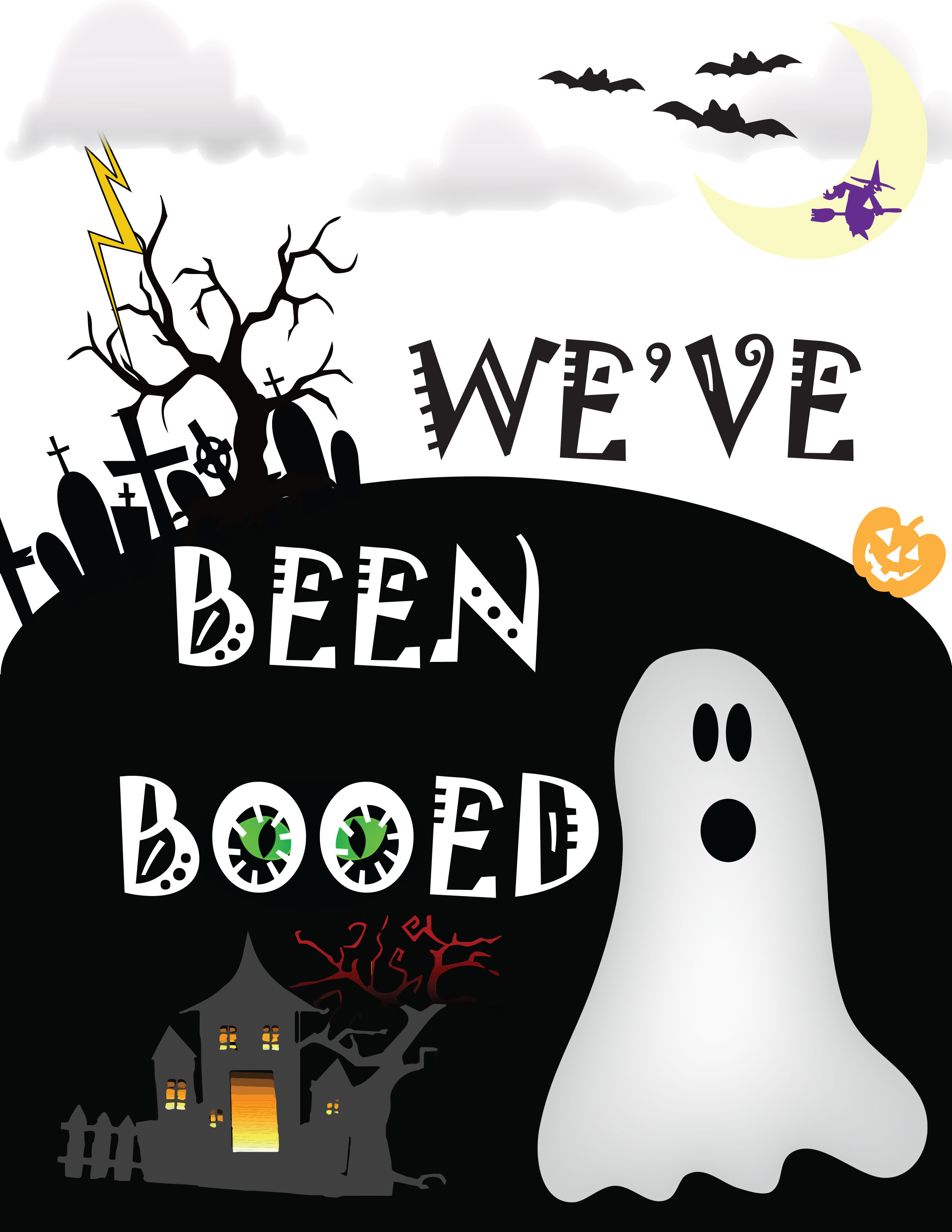 It's just a photo of Rare We've Been Booed Printable It's just a graphic of Rare We've Been Booed Printable