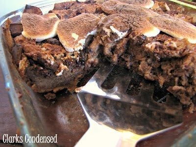 Easy S'more Bread Pudding Easy S'more Bread Pudding