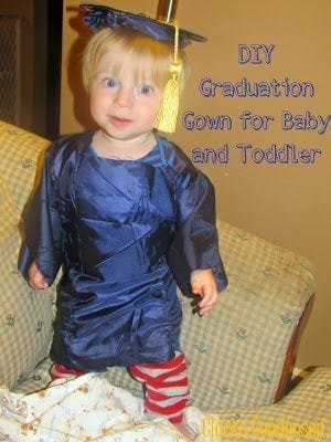 Homemade Graduation Cap and Gown for Baby or Toddler