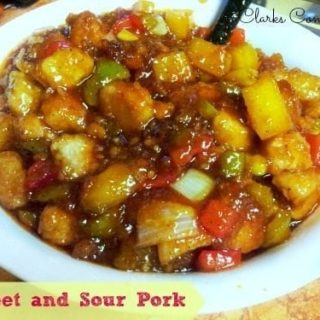 Sweet and Sour Pork with Vegetables and Pineapple