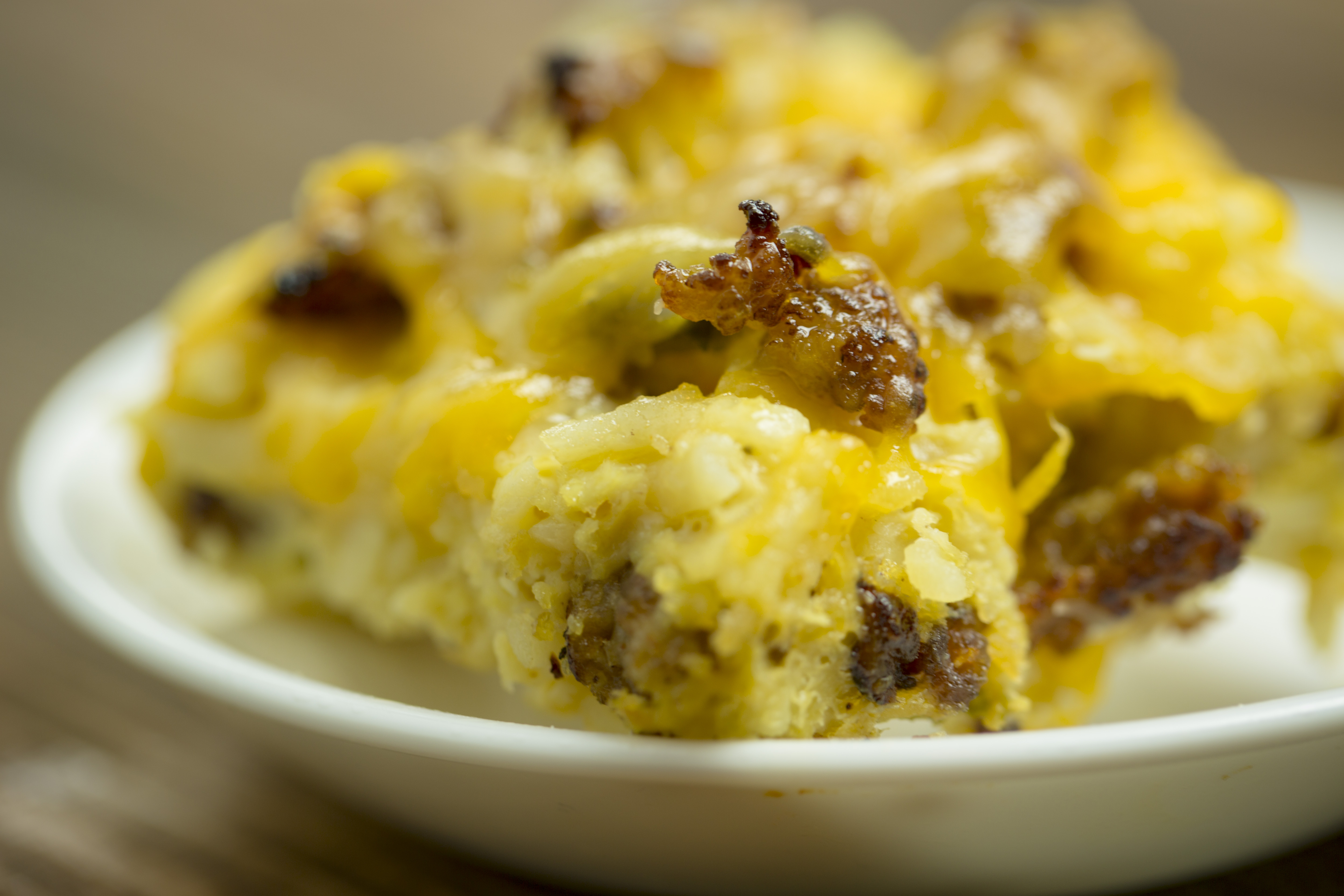 overnight breakfast casserole with sausage and potatoes