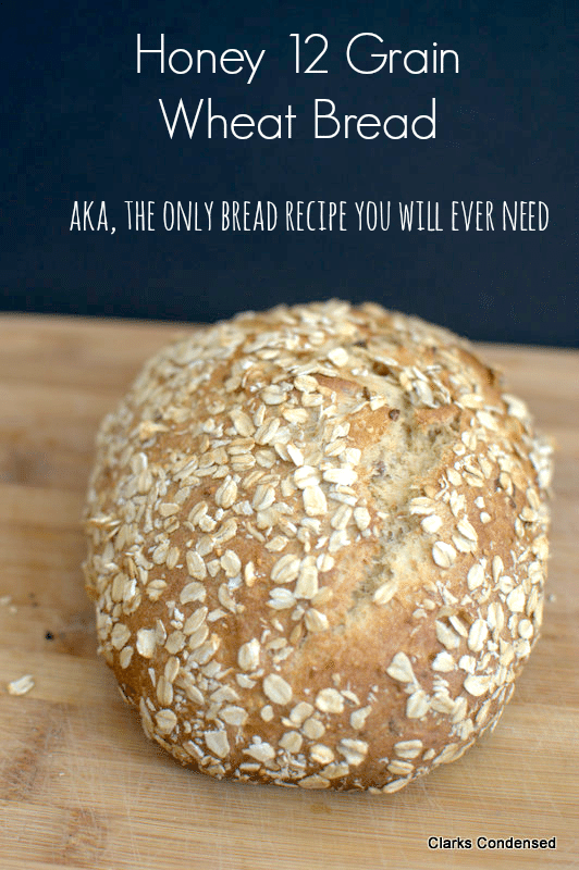 Honey Multigrain Wheat Bread - This hearty wheat bread is full of 12 grains, honey, and a few other ingredients, and makes two delicious loaves. It might just be the last wheat bread recipe you'll ever need!