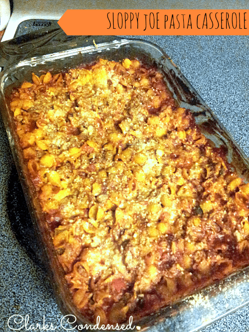 Sloppy Joe Pasta Casserole