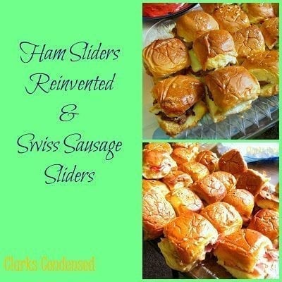 Ham Sliders and Swiss Sausage Sliders