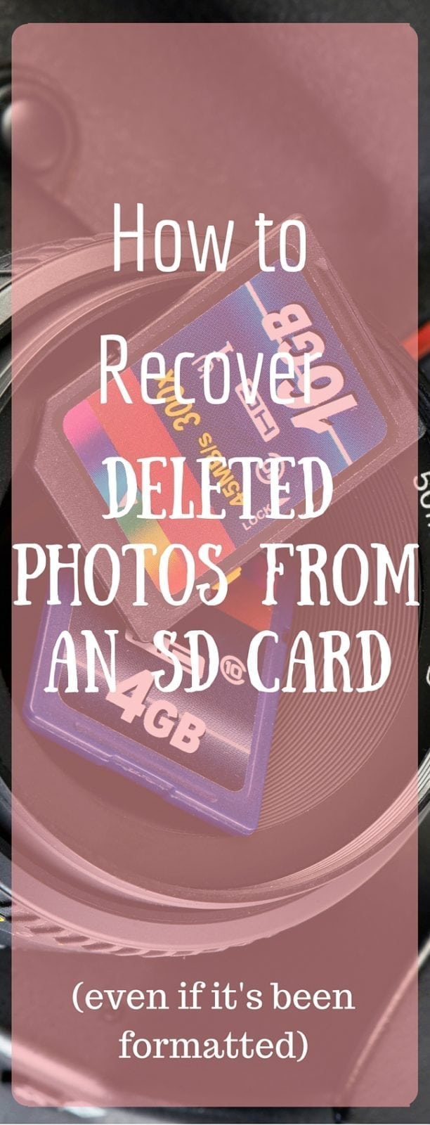 Did you accidentally delete photos from your SD card? Here is how you can recover them for free (even if it's been formatted!) 