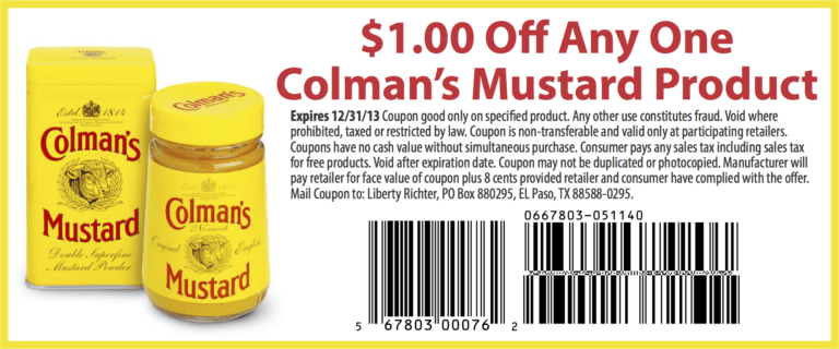 Colman's Mustard Coupon