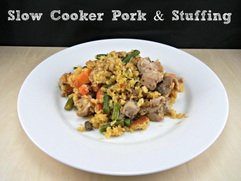 Slow-Cooker-Pork-and-Stuffing.-This-is-a-comfort-food-meal-at-its-best-Made-with-little-effort.-Recipe-@-www.thetastyfork.com_