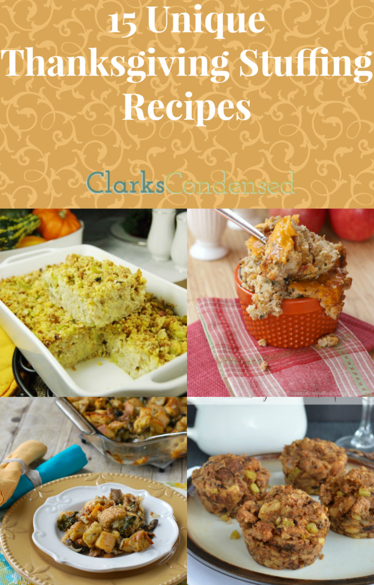 15 Unique Thanksgiving Stuffing Ideas - A round-up by Clarks Condensed