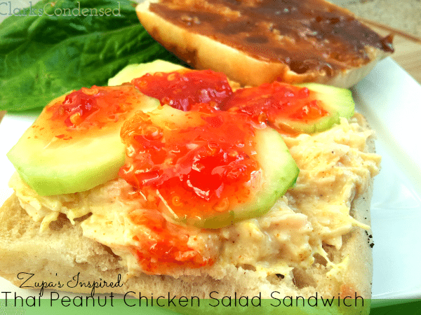 Zupas Inspired Thai Peanut Chicken Salad Sandwich