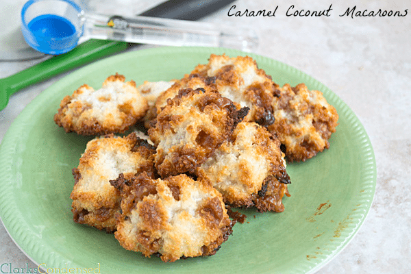 Easy coconut and caramel macaroons