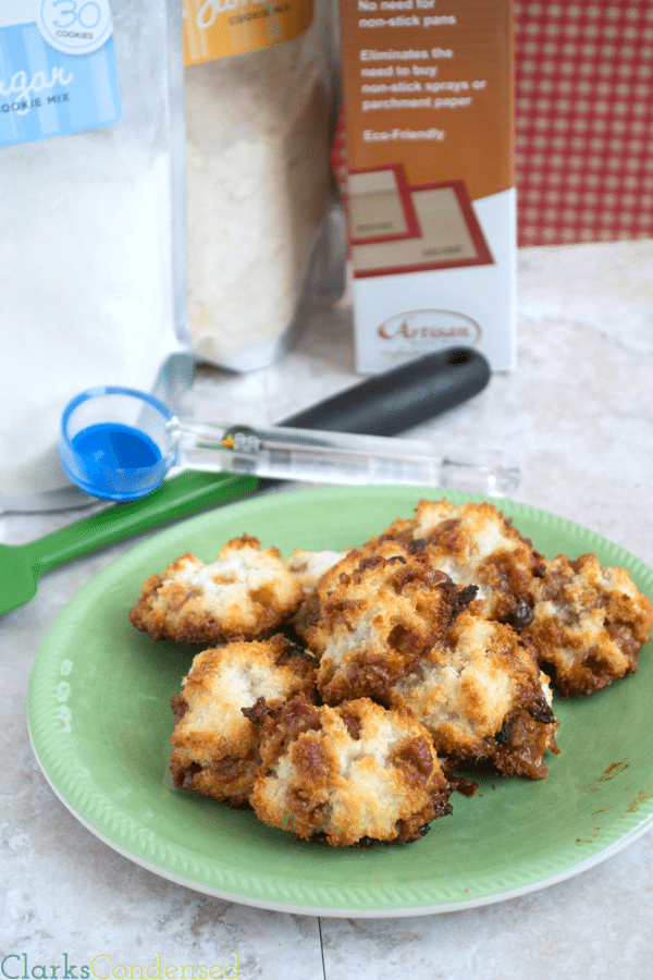 Easy coconut and caramel macaroons