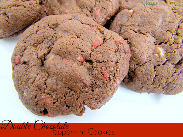 Double Chocolate Peppermint Cookies made with Andes Peppermint Baking Chips