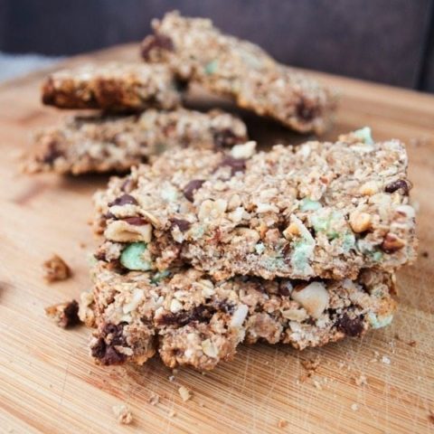 Mint Chocolate and Coconut Fiber Bars