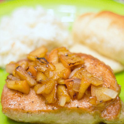 Pork Chops with Apple Compote