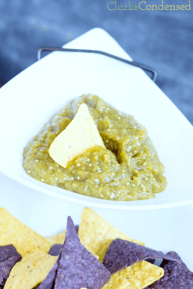 Sweet and Spicy Roasted Tomatillo Salsa