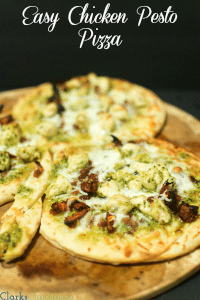 Easy Chicken Pesto Pizza