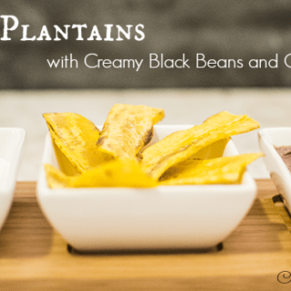 Plantains with Black Beans and Cream