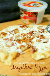 {{Old Spaghetti Factory}} Mizithra Pizza