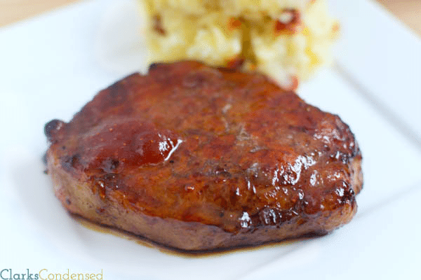 Chipotle Strawberry Glazed Pork Chops
