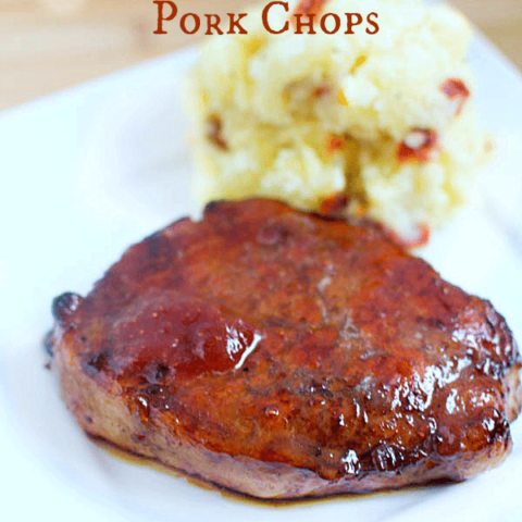 Chipotle Strawberry Glazed Pork Chops