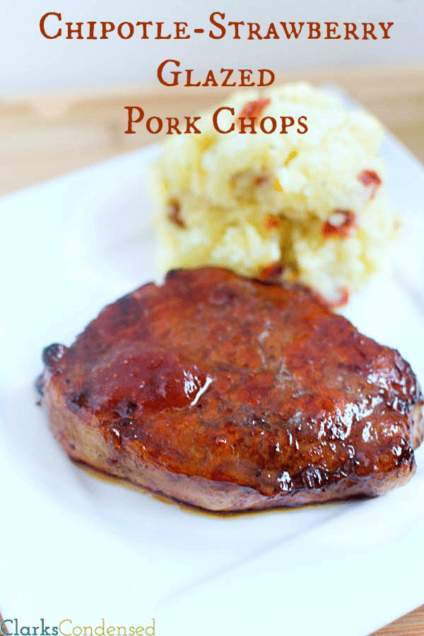 Chipotle Strawberry Glazed Pork Chops