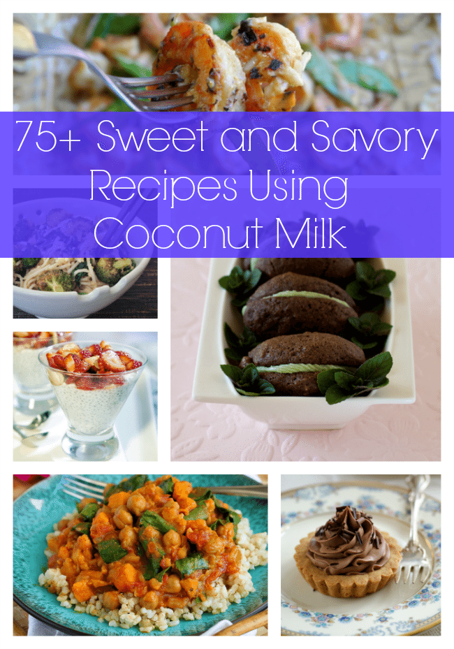 75+ sweet and savory recipes using coconut milk - Coconut milk is a great, dairy free substitute for heavy cream, evaporated milk, and more!