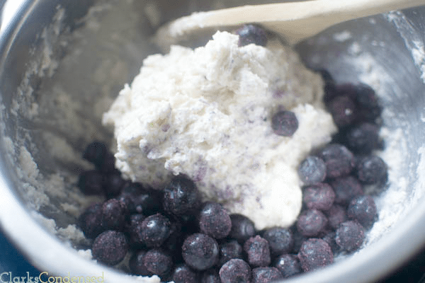 4 ingredient, easy blueberry biscuits by Clarks Condensed