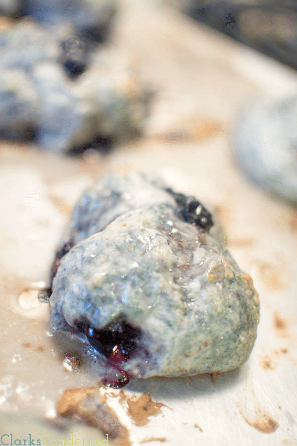 4 ingredient, easy blueberry biscuits by Clarks Condensed