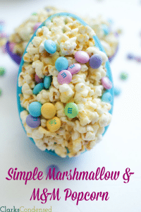 Simple M&M and Marshmallow Popcorn
