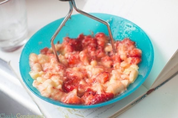 Strawberry and banana muffins