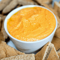 Rosemary Pita Bread with Roasted Red Pepper Hummus