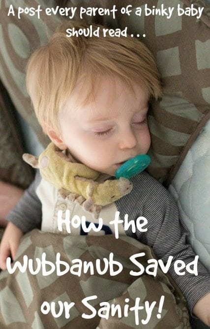 Do you have a binky baby? Does your baby's binky constantly fall out? Do you go crazy searching for a pacifier that bounced away? Be sure to read why the WubbaNub saved our sanity (not sponsored -- we just love the WubbaNub!)