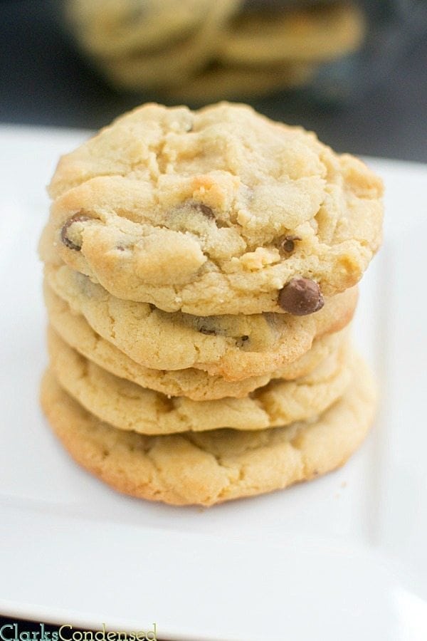 This recipe is my FAVORITE chocolate chip cookie recipe -- the cookies have a unique flavor, combined with delicious, milk chocolate. They definitely won't last long after you make them!