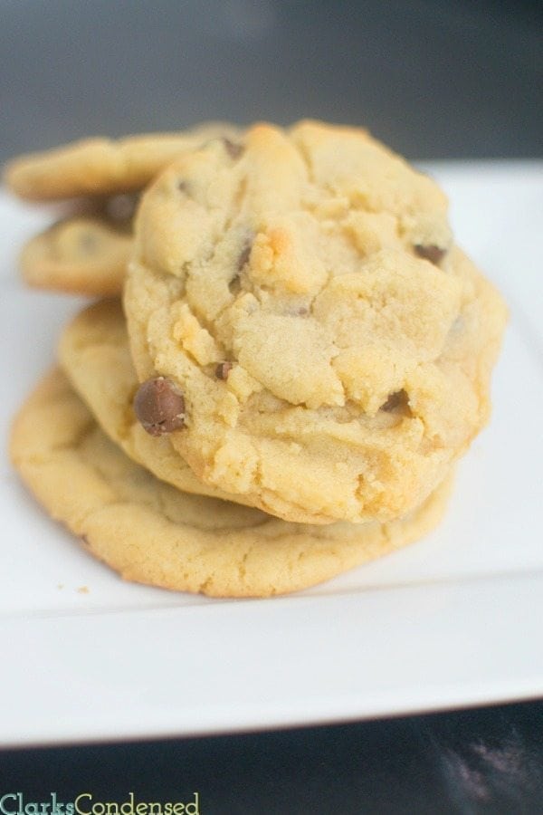 This recipe is my FAVORITE chocolate chip cookie recipe -- the cookies have a unique flavor, combined with delicious, milk chocolate. They definitely won't last long after you make them!
