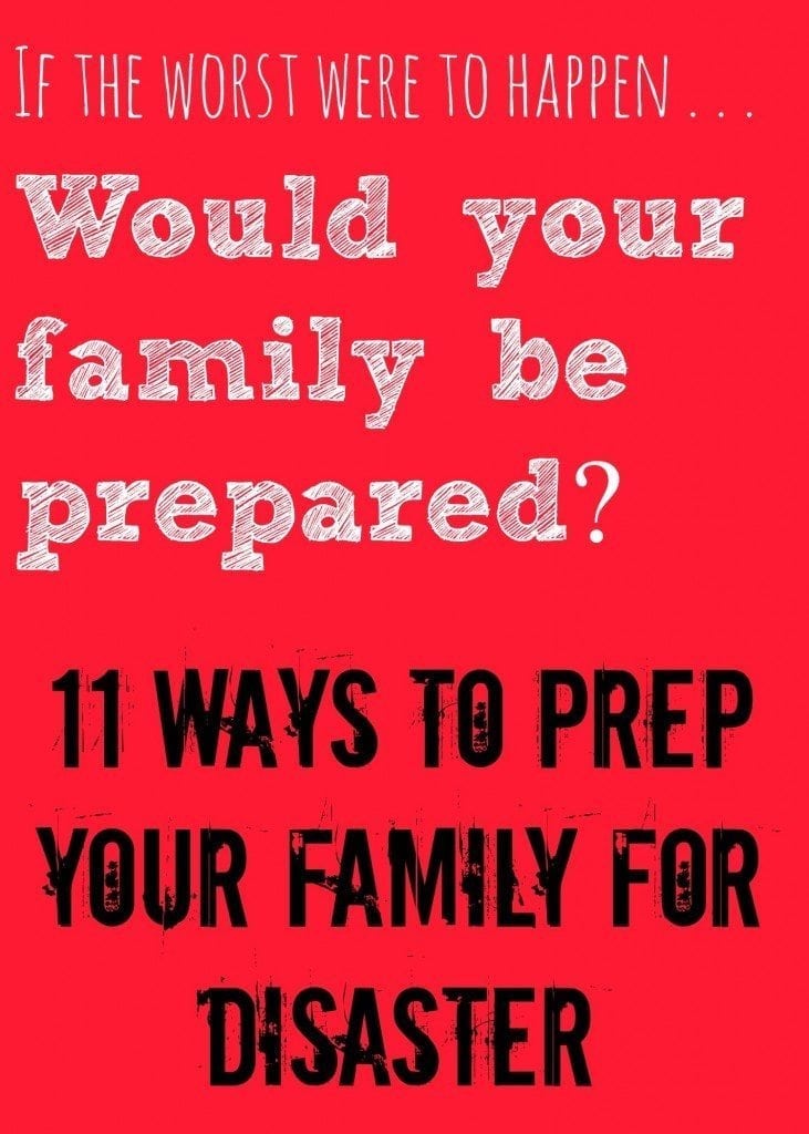 It's easy to think, "Nothing bad will happen to me!" and sometimes...it won't! However, wouldn't you rather be prepared for the worst, and nothing happen, than have something bad happen, and not be prepared?! This list has some good tips (some you may not have thought of) for preparing your family for a disaster!