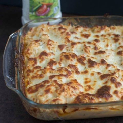 Loaded Potato and Buffalo Chicken Casserole