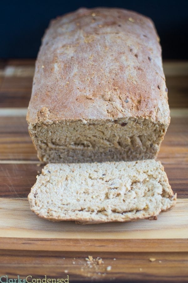 Homemade multigrain sandwich bread