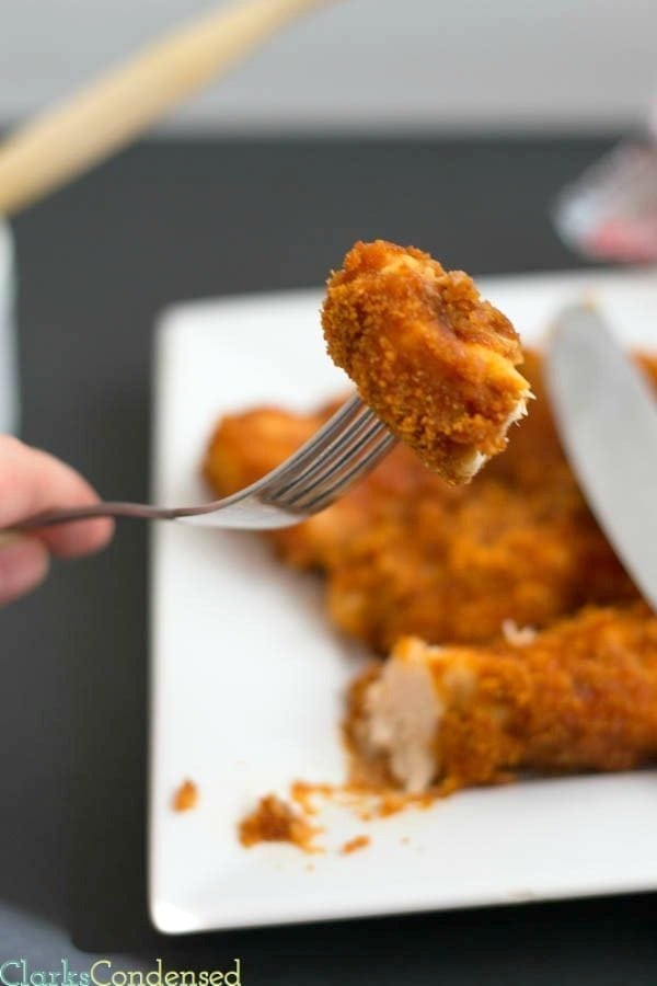 Sweet and Salty Chicken Tenders -- the breading is made with Twinkies! You don't want to miss out on this one-of-a-kind recipe!