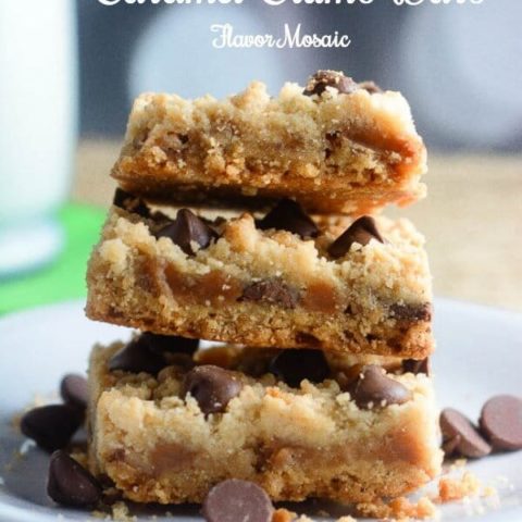 Chocolate Chip Caramel Crumb Bars