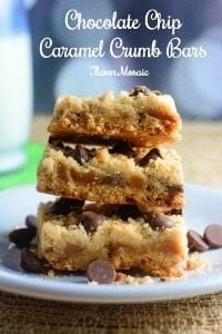 Chocolate Chip Caramel Crumb Bars