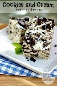 Cookies and Cream Krispie Treats