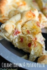 Deep Dish Bacon and Potato Pizza {{Pizza Pie Cafe Copycat}}