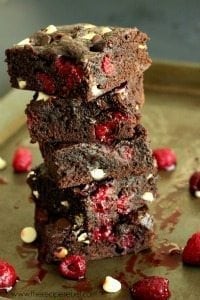 Triple Chocolate Raspberry Brownies