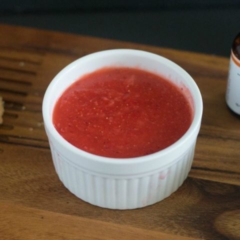 Simple Strawberry Glaze & Mango Custard