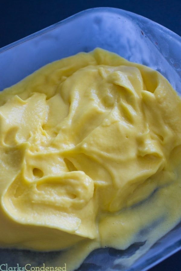 Easy mango sorbet -- no sorbet machine needed! You can easily do this recipe with any fruit!