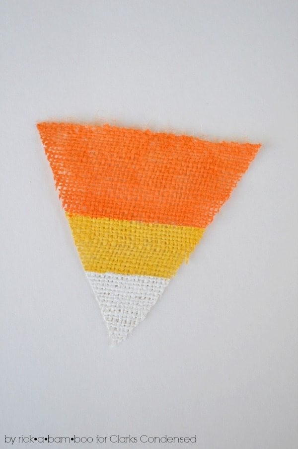 Candy Corn Burlap Garland Tutorial #halloween