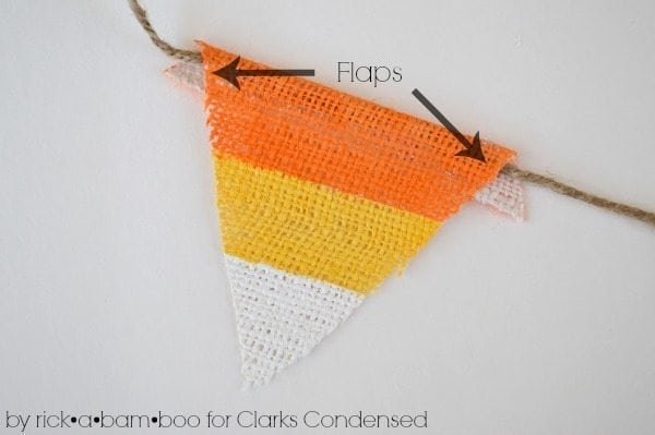 Candy Corn Burlap Garland Tutorial #halloween