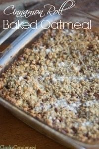 Cinnamon Roll Baked Oatmeal Recipe