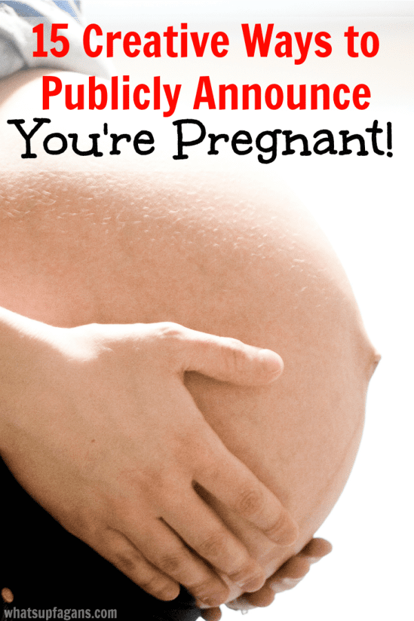 An awesome list of 15 fun, easy, and creative pregnancy announcement ideas.
