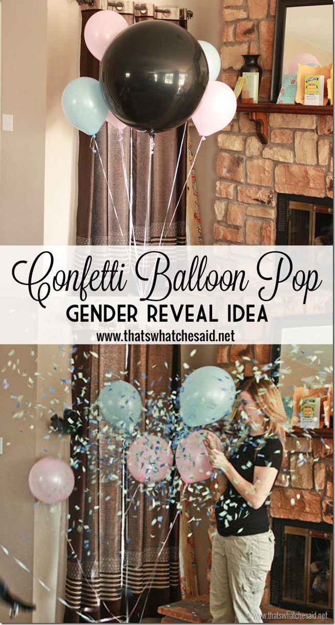 confetti balloon gender reveal idea